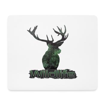 Wildlife Hirsch - Mousepad (Querformat) - Weiß - Vorne