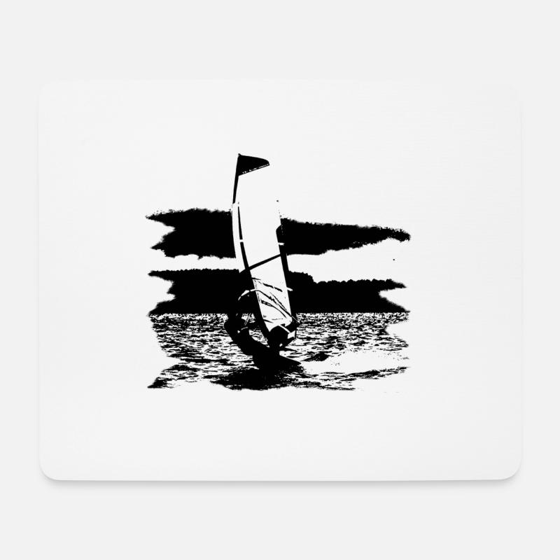 Windsurfer - Mousepad (Querformat) - Weiß