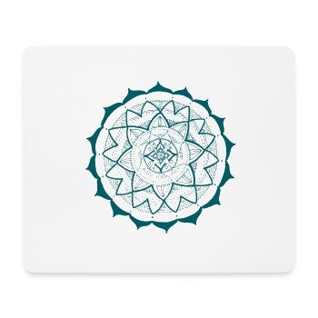 Mandala 16 in petrol - Mouse Pad (horizontal) - white - Front