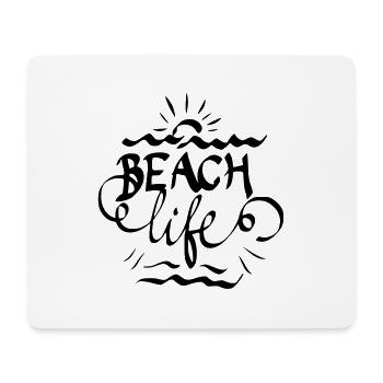 Beach life lettering gift idea gift - Mouse Pad (horizontal) - white - Front