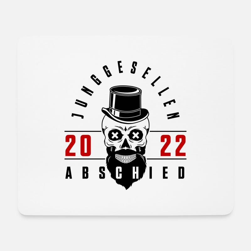 Junggesellenabschied 2022 Totenkopf - Mousepad (Querformat) - Weiß