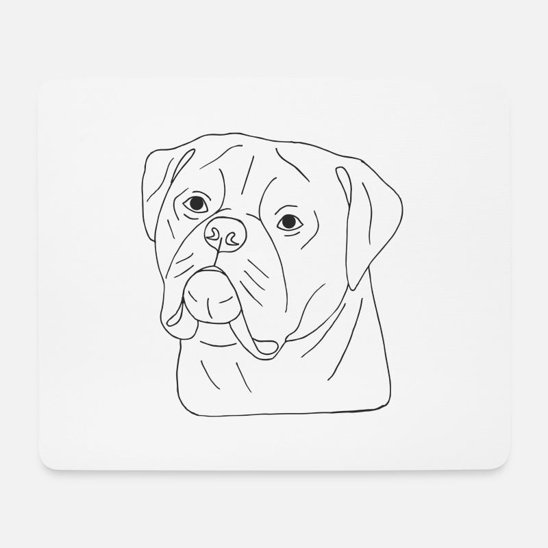 Old English Bulldog - Mousepad (Querformat) - Weiß