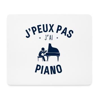 J peux pas j ai piano - Tapis de souris (format paysage) - blanc - Devant