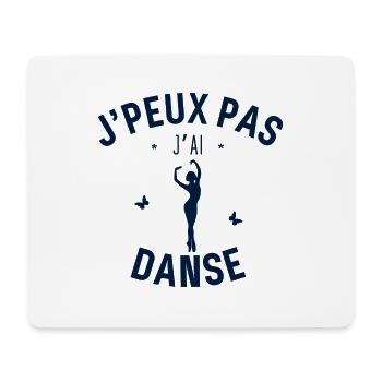 J Peux pas j ai Danse - Tapis de souris (format paysage) - blanc - Devant