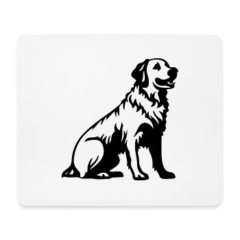 Golden Retriever Dog - Mouse Pad (horizontal) - white - Front