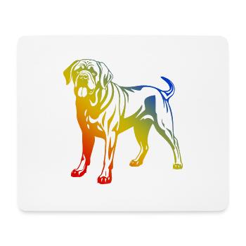 Mastiff Chien - Tapis de souris (format paysage) - blanc - Devant