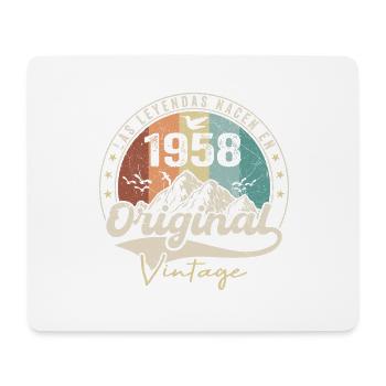 Rétro 1958 Cadeau Anniversaire 1958 Vintage 1958 - Tapis de souris (format paysage) - blanc - Devant