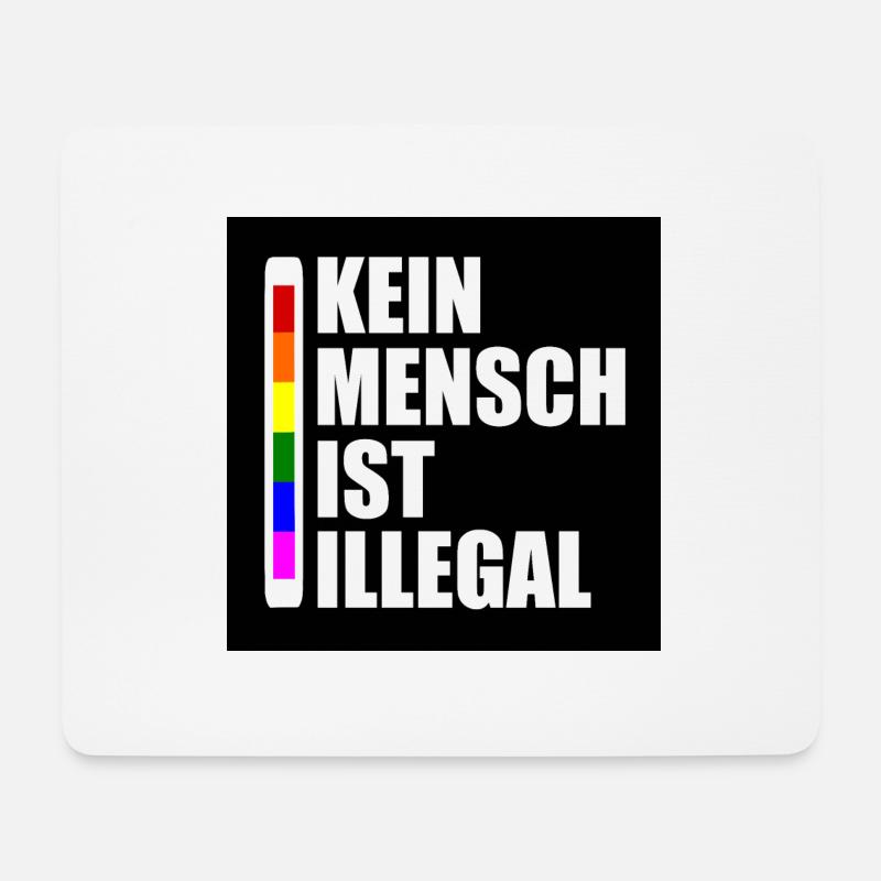 kein millimeter nach rechts - Mousepad (Querformat) - Weiß