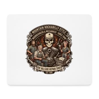 Hillside Reparaturshop Rockabilly - Mousepad (Querformat) - Weiß - Vorne