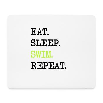 Eat Sleep Swim Repeat! Schwimmen Schwimmer - Mousepad (Querformat) - Weiß - Vorne
