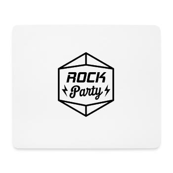 Punk Rock And Roll E-Gitarre Drummer Musik - Mousepad (Querformat) - Weiß - Vorne