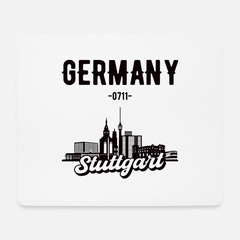Stuttgart Deutschland Heimat Geschenk - Mousepad (Querformat) - Weiß