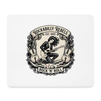 Rockabilly Rebellen 1955 Motiv - Mousepad (Querformat) - Weiß - Vorne
