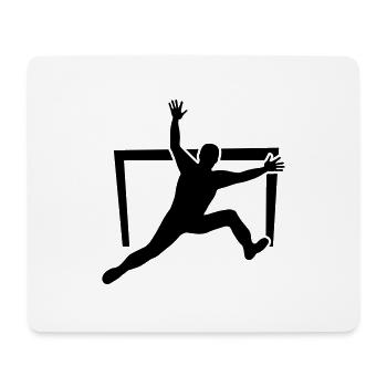 Gardien silhouette - Tapis de souris (format paysage) - blanc - Devant