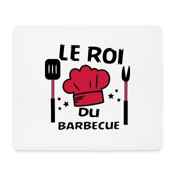 le roi du barbecue - Tapis de souris (format paysage) - blanc - Devant