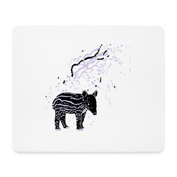 PLUX Tapir - Mousepad (Querformat) - Weiß - Vorne