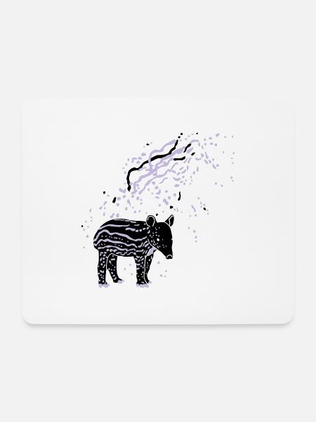 PLUX Tapir - Mousepad (Querformat) - Weiß