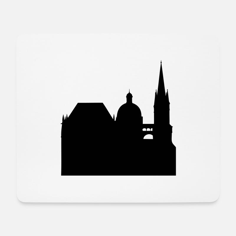 aachener dom - Mousepad (Querformat) - Weiß