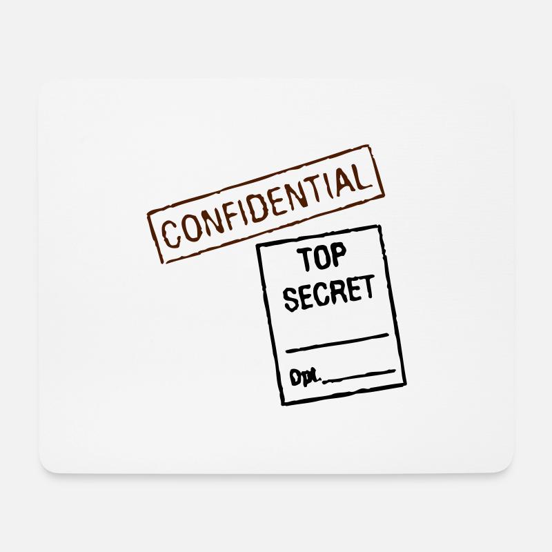 Confidential Top Secret - Mousepad (Querformat) - Weiß