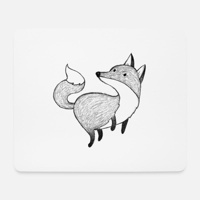 Fuchs - Mousepad (Querformat) - Weiß