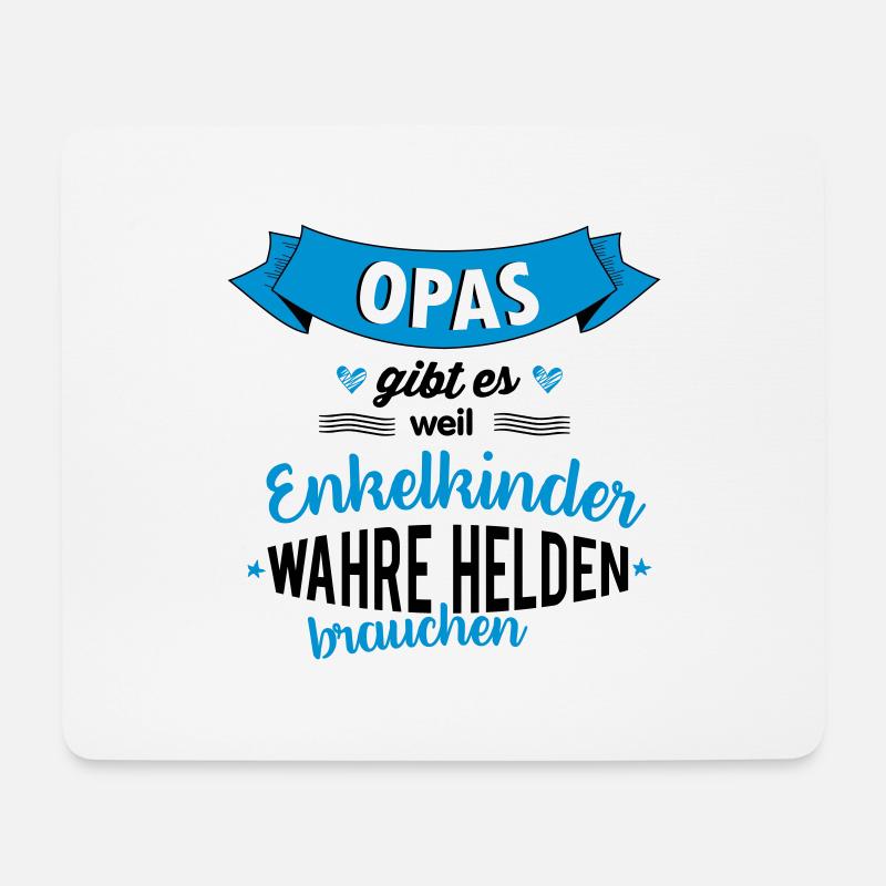 Opa - wahrer Held - Mousepad (Querformat) - Weiß
