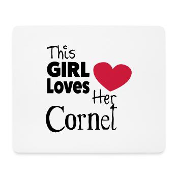 This Girl Loves Her Cornet - Mouse Pad (horizontal) - white - Front