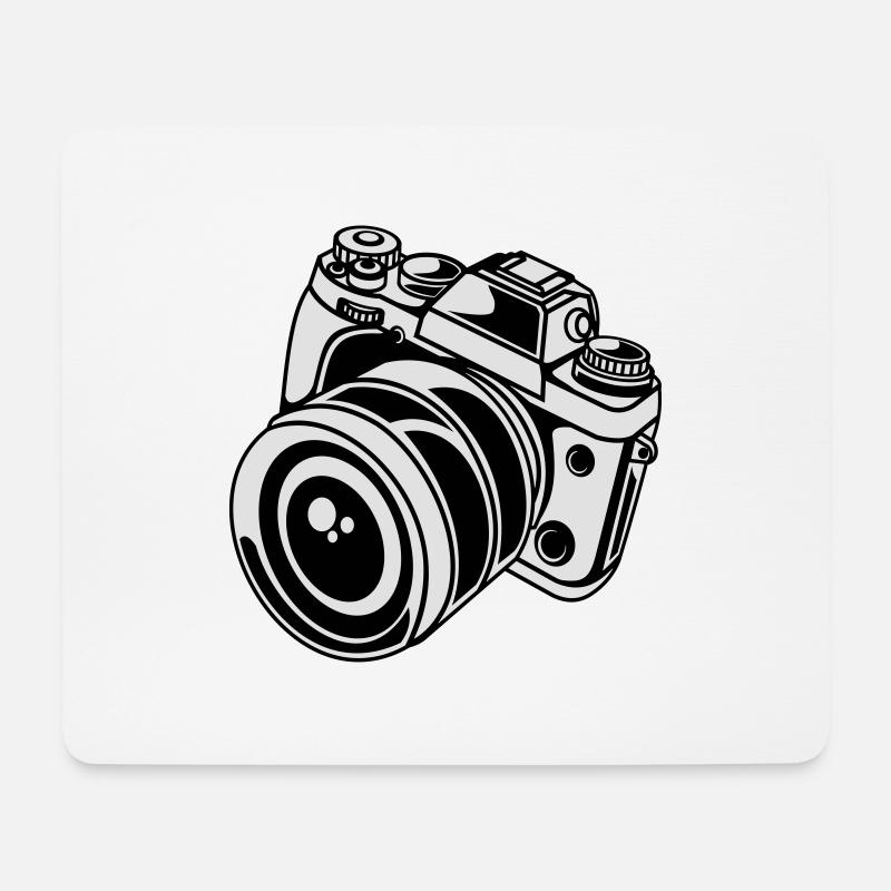camera - Mousepad (Querformat) - Weiß