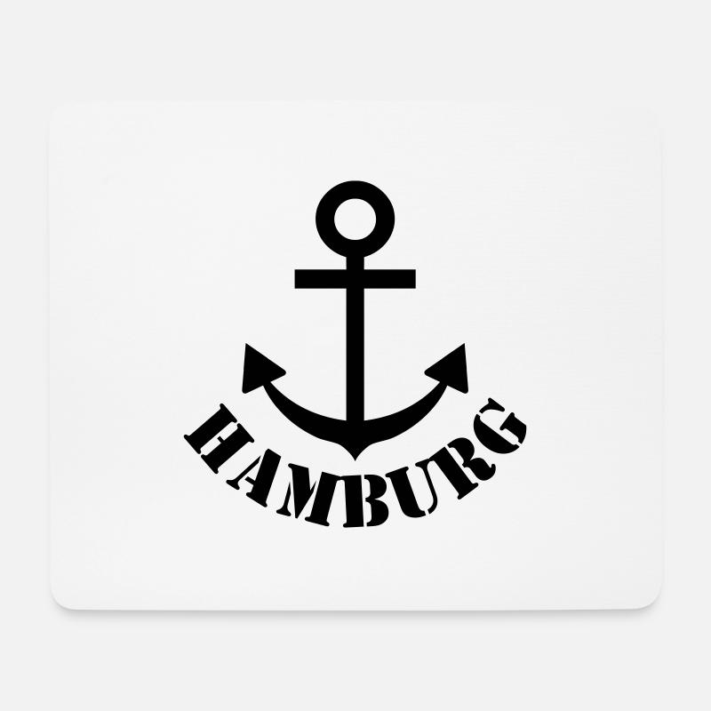 hamburg - Mousepad (Querformat) - Weiß