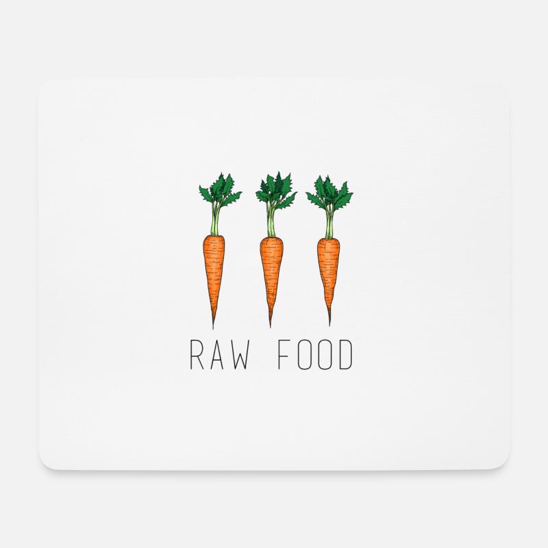 raw food - Mousepad (Querformat) - Weiß