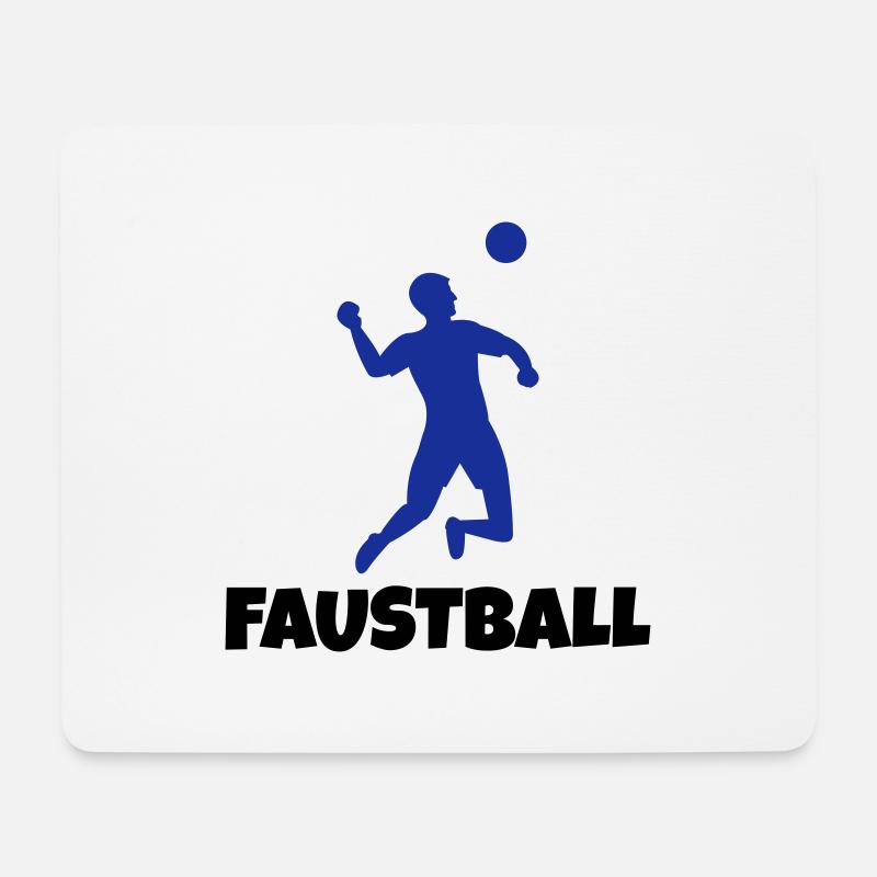 Faustball - Mousepad (Querformat) - Weiß