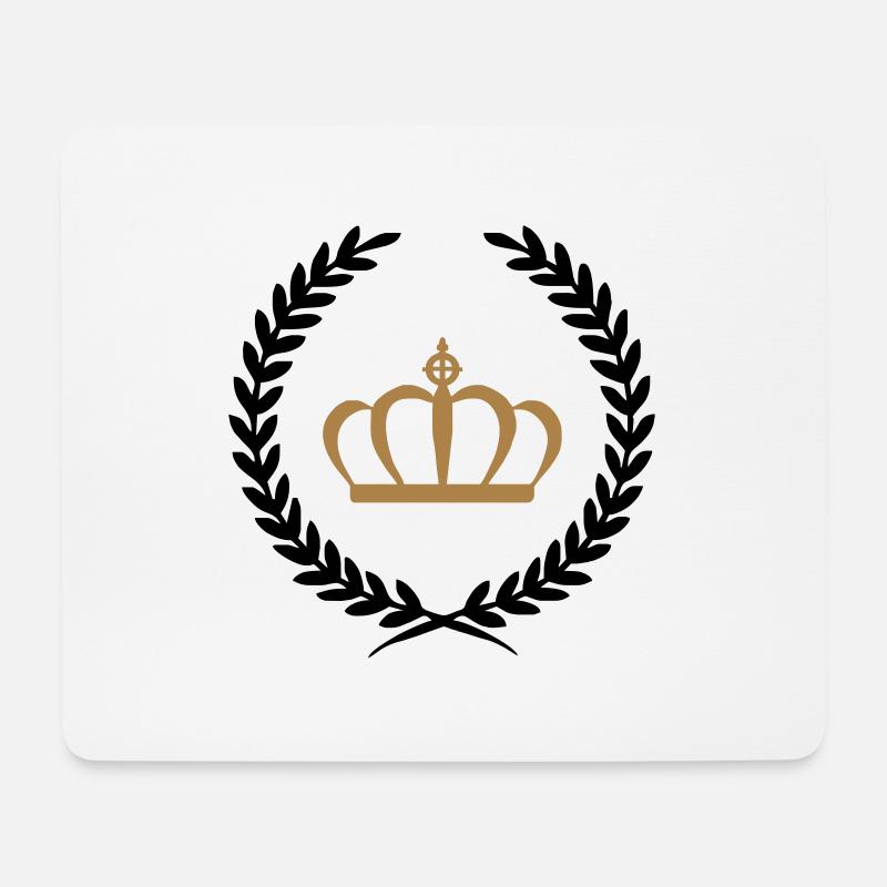 krone - Mousepad (Querformat) - Weiß
