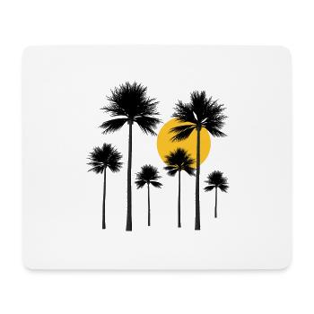 Palmen, Sonne, Sommer und Urlaub in der Südsee - Mousepad (Querformat) - Weiß - Vorne
