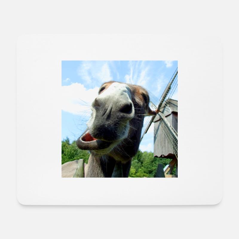 Esel - Mousepad (Querformat) - Weiß