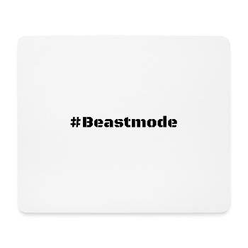 #BEASTMODE - Tapis de souris (format paysage) - blanc - Devant