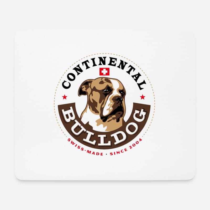 Continental Bulldog - Mousepad (Querformat) - Weiß