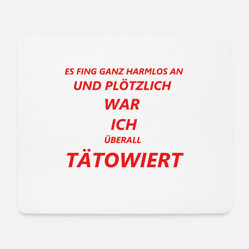 I love Tattoo Geschenk Tattoo Sprüche Tattoo Shirt - Mousepad (Querformat) - Weiß
