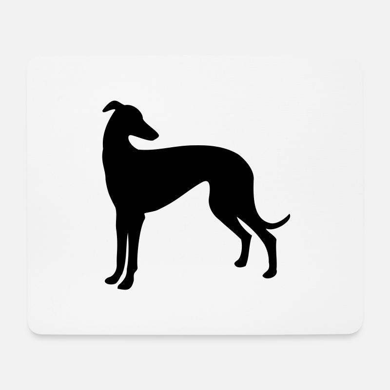 Greyhound - Mousepad (Querformat) - Weiß