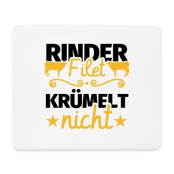 Rinderfilet krümelt nicht Fleisch Grillen Geschenk - Mousepad (Querformat) - Weiß - Vorne