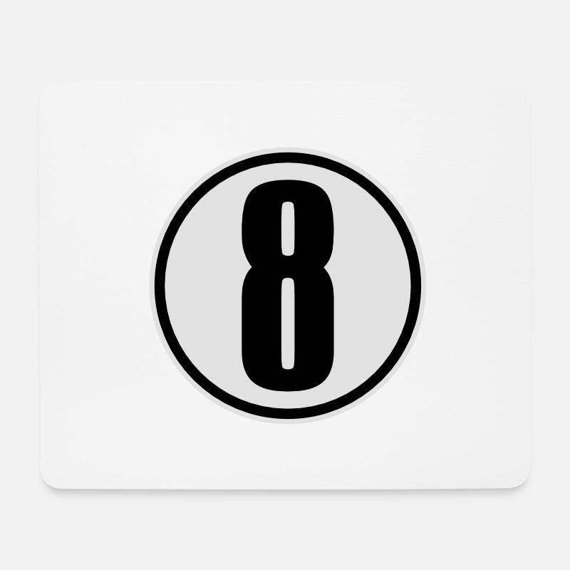 8 - Mousepad (Querformat) - Weiß
