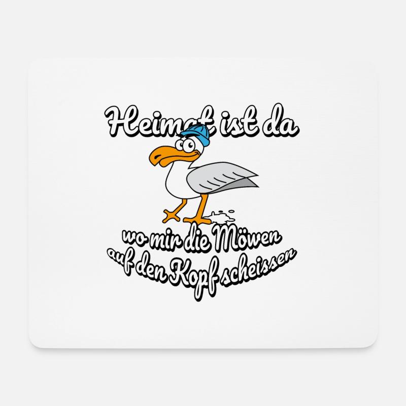 Möwe Möwen Heimat Norddeutschland Geschenk - Mousepad (Querformat) - Weiß