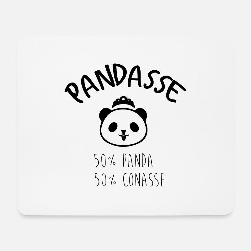 PANDASSE - Mousepad (Querformat) - Weiß