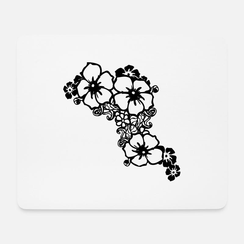 flower - Mousepad (Querformat) - Weiß