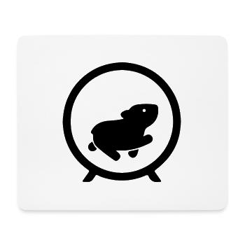 Hamster 9 to 5 burnout - Mouse Pad (horizontal) - white - Front