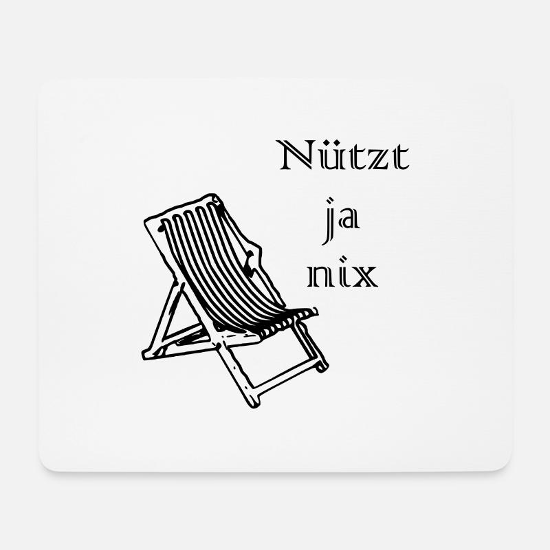 Nützt ja nix - Mousepad (Querformat) - Weiß