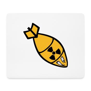 gesicht atombombe radioaktiv bombardieren fliegerb - Mousepad (Querformat) - Weiß - Vorne