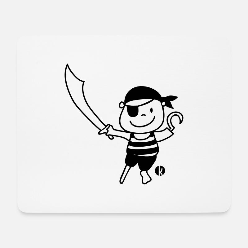 Pirat - Pirate - Mousepad (Querformat) - Weiß