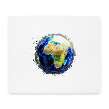 Welt Globus hell glühend - Mousepad (Querformat) - Weiß - Vorne