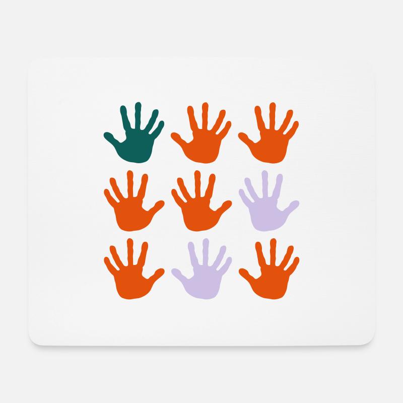 hand abdrücke - Mousepad (Querformat) - Weiß