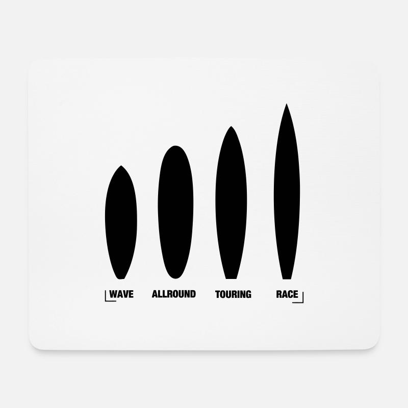 Board types in stand up paddling - Mouse Pad (horizontal) - white