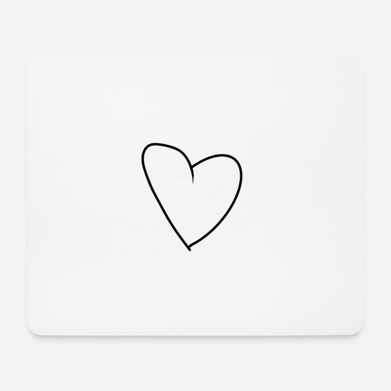 heart - Mouse Pad (horizontal) - white